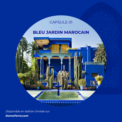 Bleu Jardin Marocain : l’élégance du Maroc dans une peinture