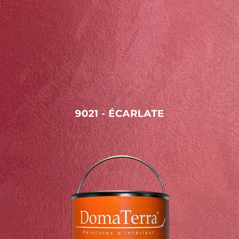 Peinture effet acier DomaTerra 9021 Écarlate pour décoration murale intérieure