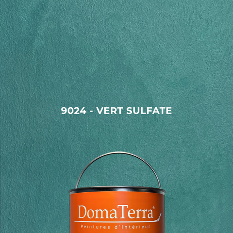 Peinture effet acier DomaTerra 9024 Vert Sulfate pour décoration murale intérieure